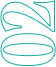 Ziffer Zwei in dekorativer Typografie