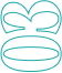 Ziffer Drei in dekorativer Typografie